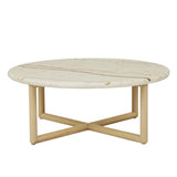 Camille Coffee Table Brown Vein Marble