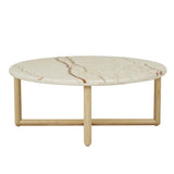 Camille Coffee Table Brown Vein Marble