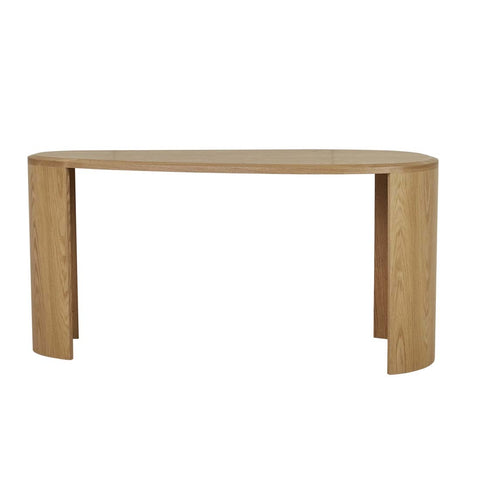 oberon curved desk small natural