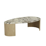 Oberon Curve Marble Coffee Table Natural