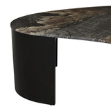 Oberon Curve Marble Coffee Table Black