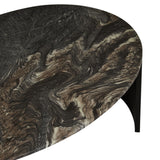 Oberon Curve Marble Coffee Table Black