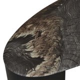 Oberon Curve Marble Coffee Table Black