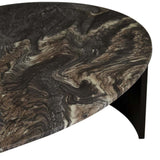 Oberon Curve Marble Coffee Table Black
