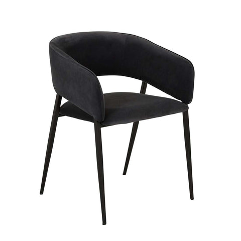 eliza dining chair onyx velvet