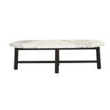Artie Oval Marble Coffee Table Black/Ocean