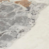 Artie Oval Marble Coffee Table Black/Ocean