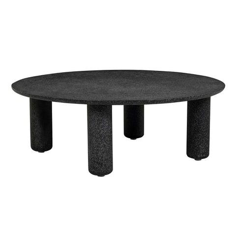 artie pillar coffee table black speckle