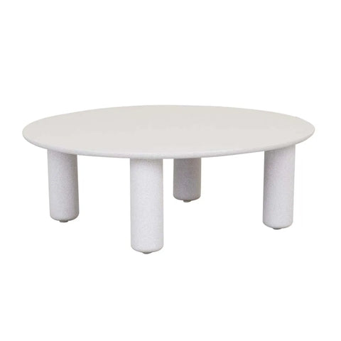 artie pillar coffee table white speckle