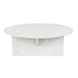 Atlas Crest Round Coffee Table White
