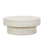 Seville Tile Coffee Table Round Pearl White