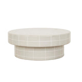 Seville Tile Coffee Table Round Pearl White