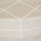 Seville Tile Coffee Table Round Pearl White