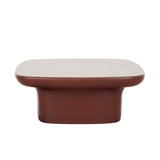 Petra Bend Coffee Table Burgundy Glaze