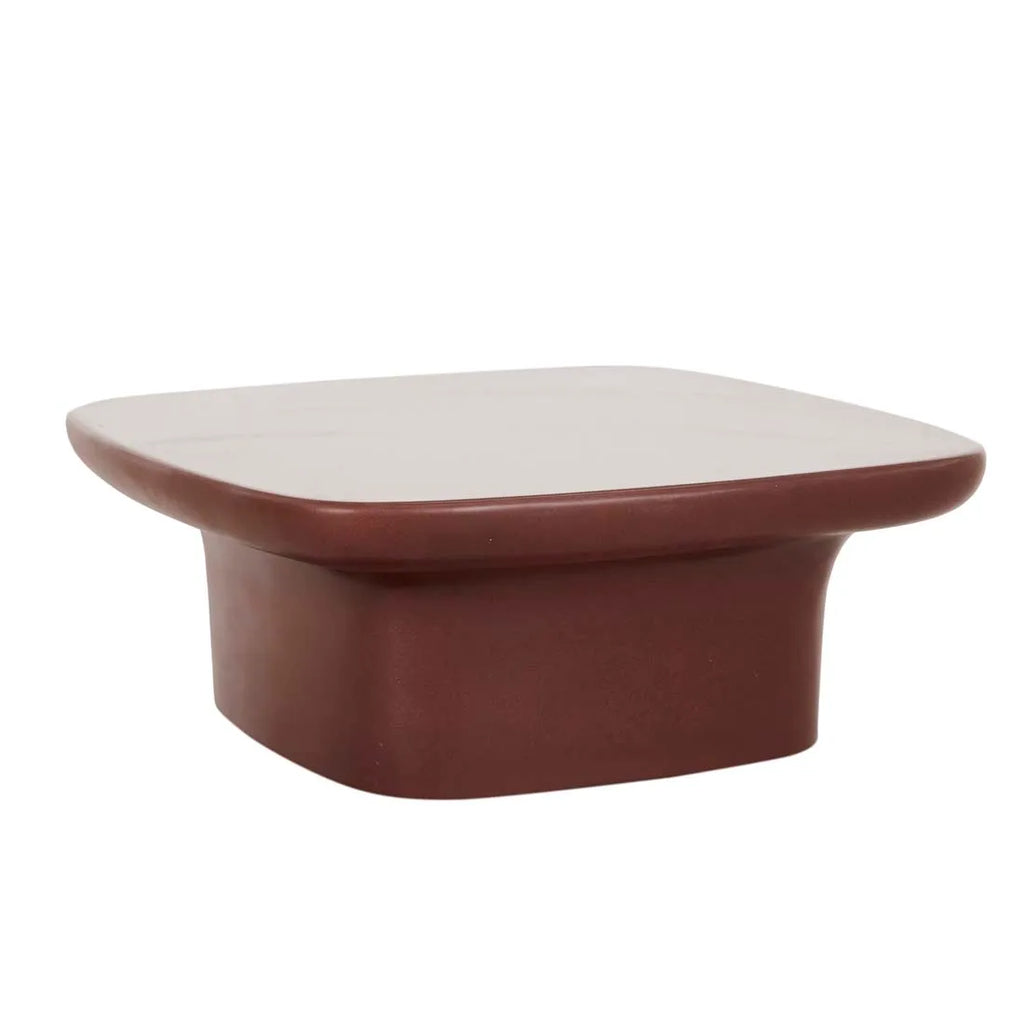 Petra Bend Coffee Table Burgundy Glaze