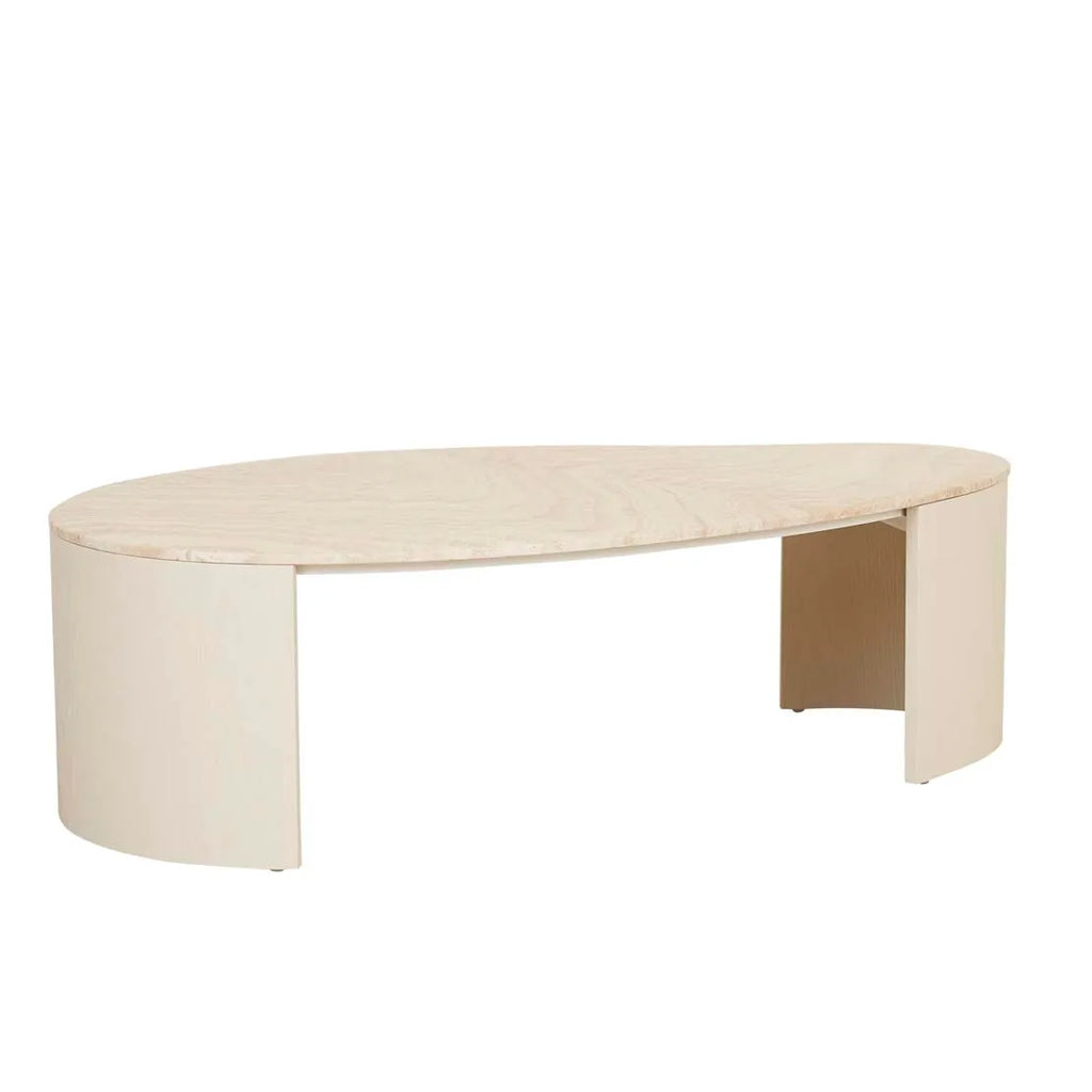 Oberon Curve Marble Coffee Table Shell