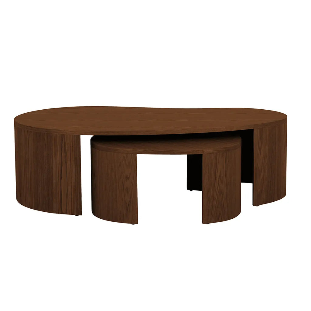 Oberon Curve Nest Coffee Table Smoked Ash