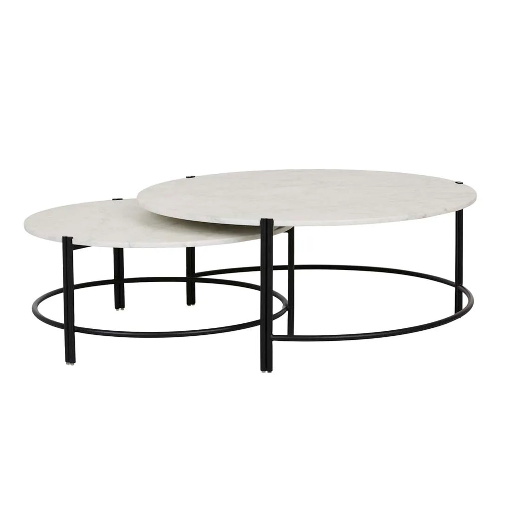 Atlas Twin Nest Coffee Table Matt White