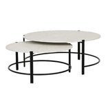 Atlas Twin Nest Coffee Table Matt White