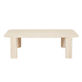 Amara Geo Coffee Table Natural Travertine