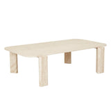 Amara Geo Coffee Table Natural Travertine