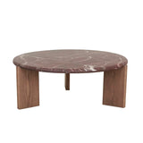 Ray Marble Coffee Table Smoked Rouge