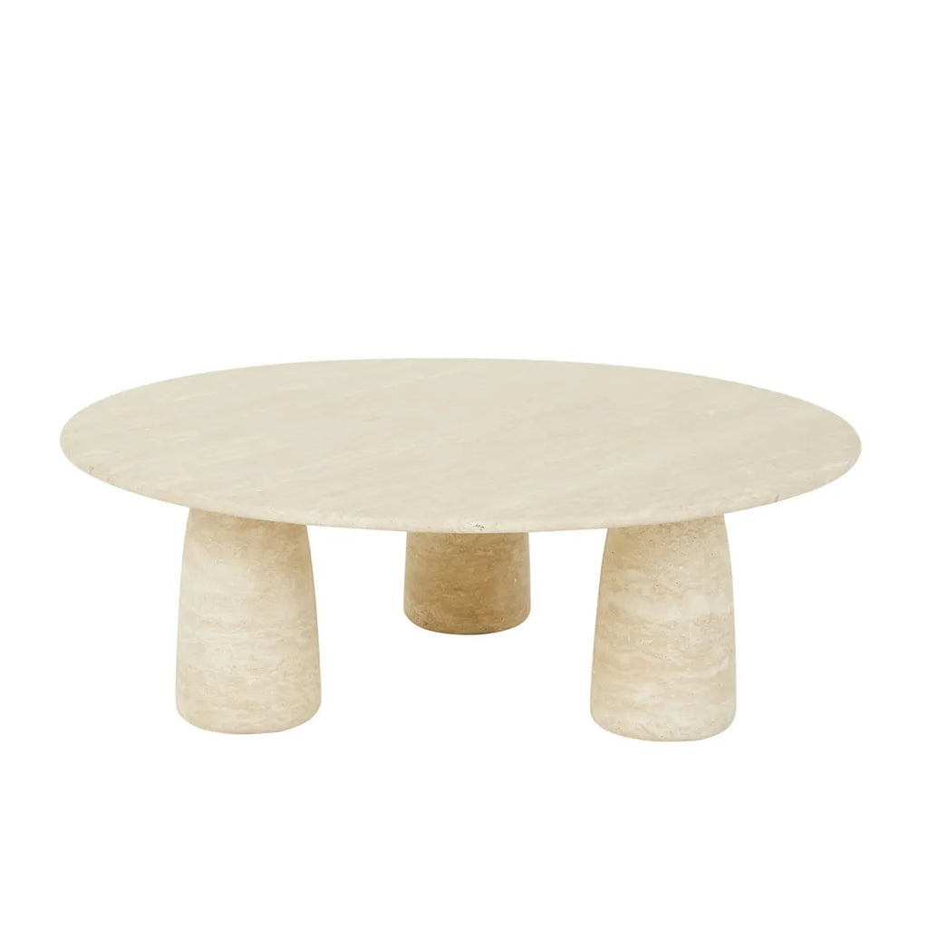Puddle Round Coffee Table Natural Travertine