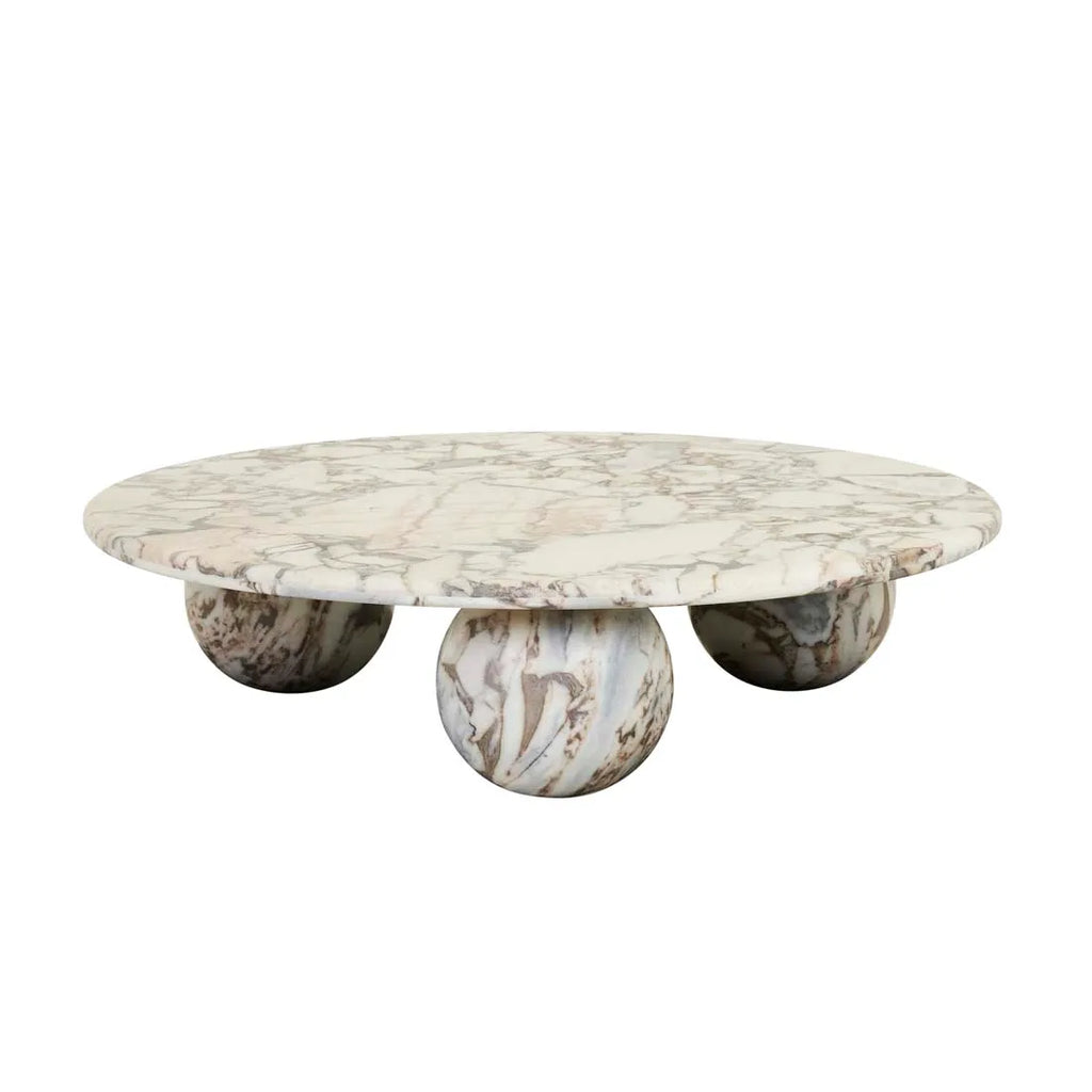 Atlas Sphere Coffee Table Natural Ocean Marble