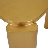 Amara Delta Metal Side Table Brushed Gold