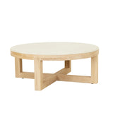 Eyre Coffee Table Small White Marble Oak