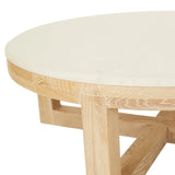 Eyre Coffee Table Small White Marble Oak