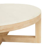 Eyre Coffee Table Small White Marble Oak
