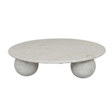 Atlas Sphere Coffee Table White Marble