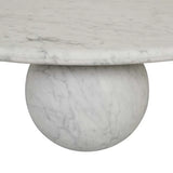 Atlas Sphere Coffee Table White Marble