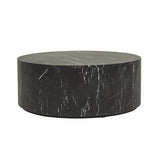Elle Block Round Coffee Table Black