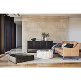 Elle Block Round Coffee Table Black