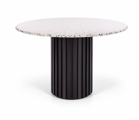 bronze terrazzo dining table black