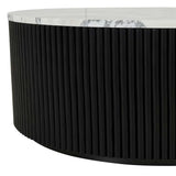 Benjamin Ripple Marble Coffee Table White/Black