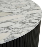 Benjamin Ripple Marble Coffee Table White/Black