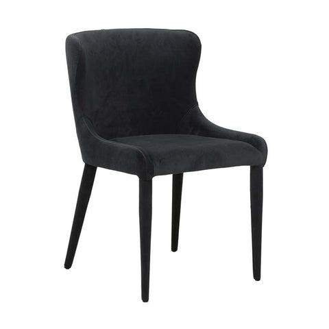 claudia dining chair onyx velvet