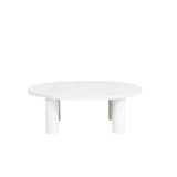 Amara Round Coffee Table White Marble
