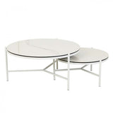 Aruba Resort Ceramic Large Coffee Table White