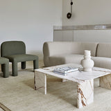 Atlas Slab Coffee Table Brown Vein