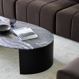 oberon curve marble coffee table natural
