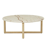 camille coffee table brown vein marble