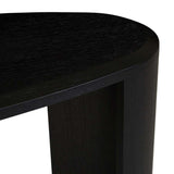 oberon curved desk small black oak