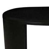 oberon curved desk small black oak