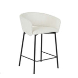 Asher Barstool Natural White Tweed