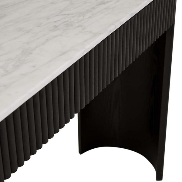 Benjamin Ripple Grand Marble Console Black – the design library