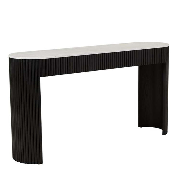 Benjamin Ripple Grand Marble Console Black – the design library